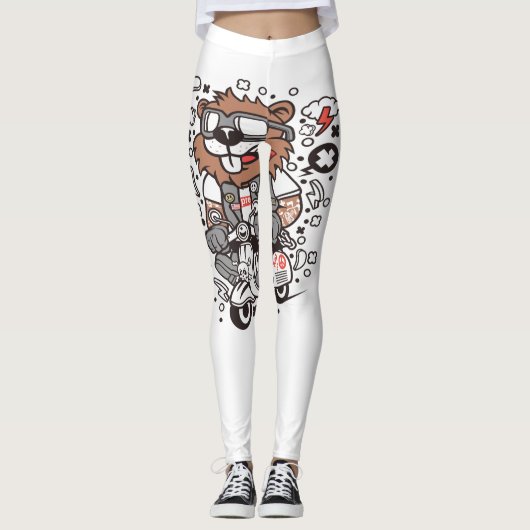 Beaver Scooterist Leggings (Voorkant)