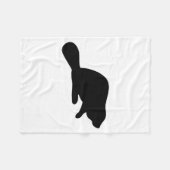 Beaver Silhouette Fleece Deken (Voorkant (Horizontaal))