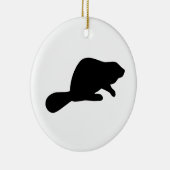 Beaver Silhouette Keramisch Ornament (Rechts)