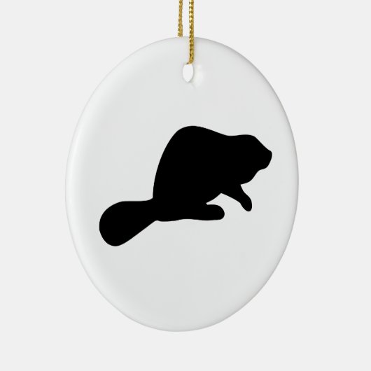 Beaver Silhouette Keramisch Ornament (Rechts)