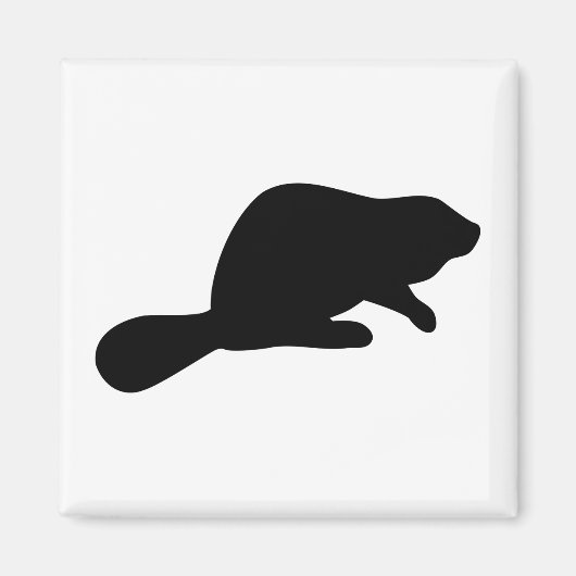 Beaver Silhouette Magneet (Voorkant)