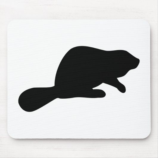 Beaver Silhouette Muismat (Voorkant)