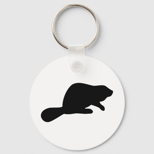 Beaver Silhouette Sleutelhanger (Voorkant)