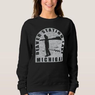 Beaver Station Lake Ice Vissen Michigan Trui