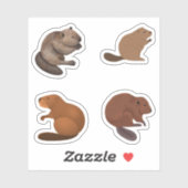 Beaver Stickers (Vel)