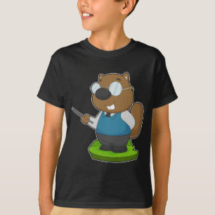 Beaver Teacher Bril T-shirt