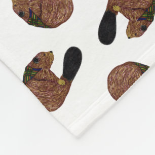 Beaver Toss Blanket Fleece Deken