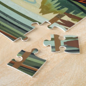 Beaver Totem – Bouwer in Deco Stijl Legpuzzel (Zijkant)