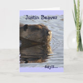 Beaver Valentijnsdag Kaart (Voorkant)