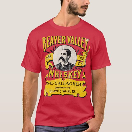 Beaver Valley Whiskey - Beaver Falls, PA T-shirt (Voorkant)