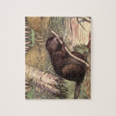 Beaver van Louis Sargent,  wilde dieren Legpuzzel (Verticaal)
