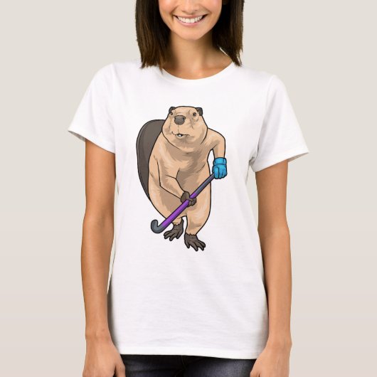 Beaver Veldhockeystick T-shirt (Voorkant)
