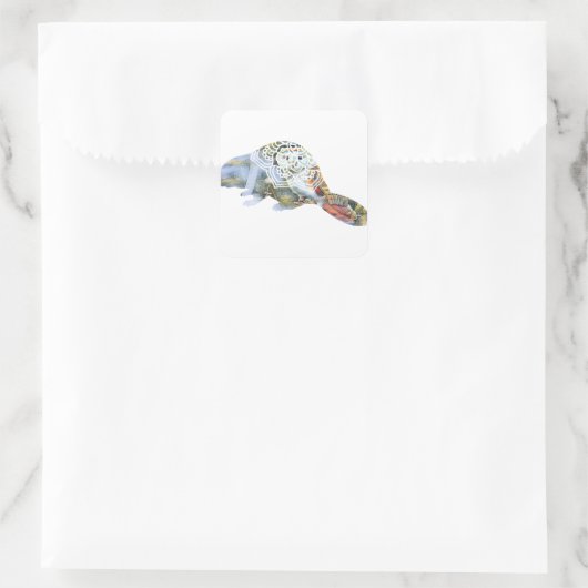 Beaver Vierkante Sticker (Tas)