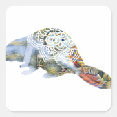Beaver Vierkante Sticker (Voorkant)