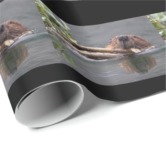 Beaver Working Cadeaupapier (Rol Hoek)