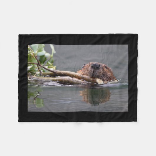 Beaver Working Fleece Deken (Voorkant (Horizontaal))