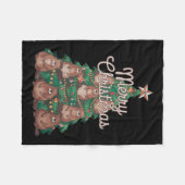 Beaver Xmas Tree Beaver Kerstboom Merry Chris Fleece Deken (Voorkant (Horizontaal))