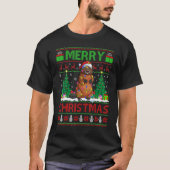 Beaver   Xmas Tree Lights Ugly Santa Beaver Christ T-shirt (Voorkant)