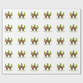 Beaver-y Merry! Kerstbeken Cadeaupapier (Vlak)