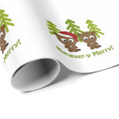 Beaver-y Merry! Kerstbeken Cadeaupapier (Rol Hoek)