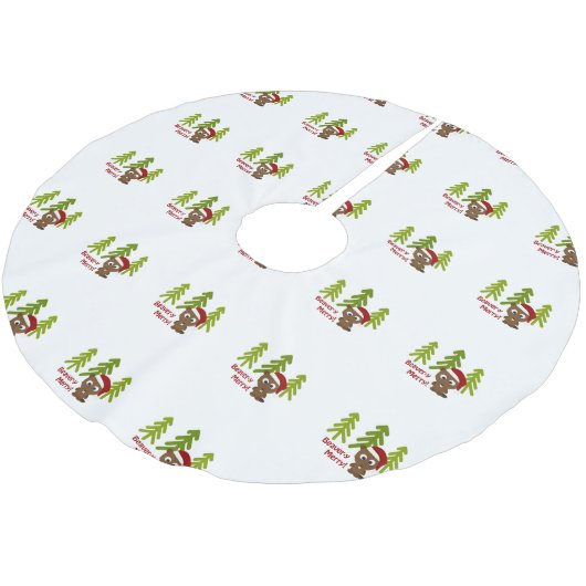 Beaver-y Merry! kerstbever Kerstboom Rok (Gekanteld)