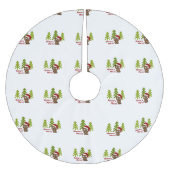 Beaver-y Merry! kerstbever Kerstboom Rok (Voorkant)