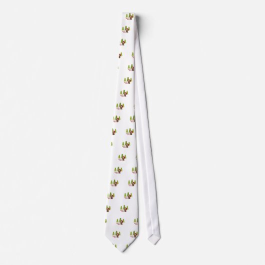 Beaver-y Merry! kerstbever Stropdas (Voorkant)