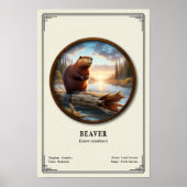 Beaver Zoölogie Serie Poster (Voorkant)