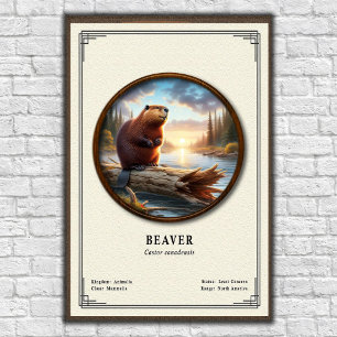 Beaver Zoölogie Serie Poster