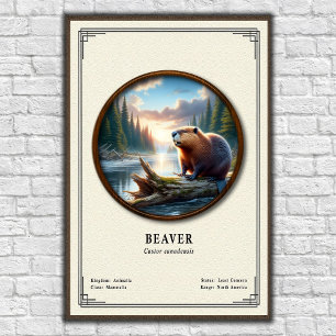 Beaver Zoölogie Serie Poster