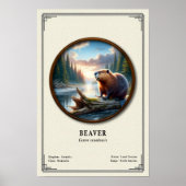 Beaver Zoölogie Serie Poster (Voorkant)