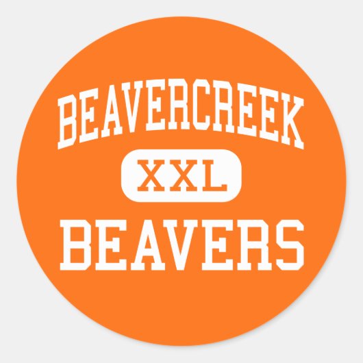 Beavercreek - Bevers - High - Beavercreek Ohio Ronde Sticker (Voorkant)
