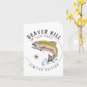 Beaverkill River New York Fly Vissen Souvenir Bea Kaart (Gele Bloem)