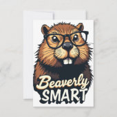 Beaverly Smart - Grappige Bever met een Grafische Bedankkaart (Voorkant)
