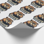 Beaverly Smart - Grappige Bever met een Grafische Cadeaupapier (Hoek)