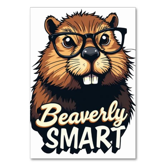 Beaverly Smart - Grappige Bever met een Grafische Kaart (Voorkant)