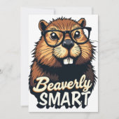 Beaverly Smart - Grappige Bever met een Grafische  Kaart (Voorkant)