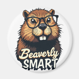 Beaverly Smart - Grappige Bever met een Grafische Magneet
