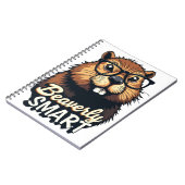 Beaverly Smart - Grappige Bever met een Grafische  Notitieboek (Linkerzijde)