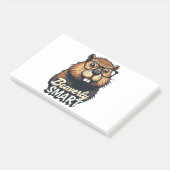 Beaverly Smart - Grappige Bever met een Grafische Post-it® Notes (Schuin)