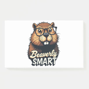 Beaverly Smart - Grappige Bever met een Grafische  Post-it® Notes