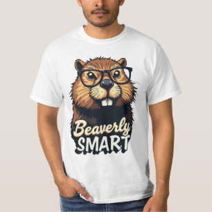 Beaverly Smart - Grappige Bever met een Grafische T-shirt