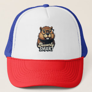 Beaverly Smart - Grappige Bever met een Grafische  Trucker Pet