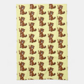 Beaverontwerp achtergrond in elke kleur theedoek (Verticaal)
