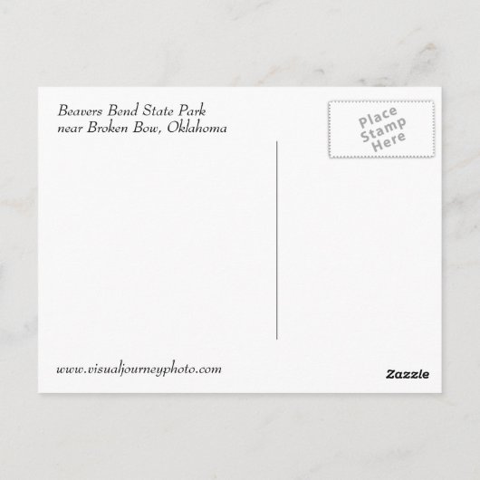 Beavers Bend State Park briefkaart (Achterkant)
