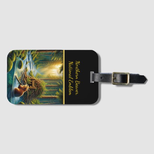 Beavers River Song Bagagelabel (Voorkant (horizontaal))