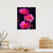 Beavertail Cactus Flowers 2 Poster (Keuken)
