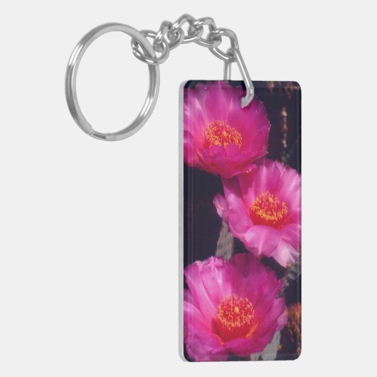 Beavertail Cactus Flowers 2 Sleutelhanger (Voorkant Links)