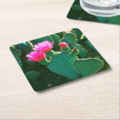 Beavertail Cactus Flowers Kartonnen Onderzetters (Schuin)