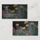 Beavertail Cactus Roze bloemen Visitekaartje (Voorkant / Achterkant)